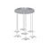 Embark LED Pendant in Silver Leaf/Clear (48|100066-43)