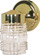 One Light Outdoor Wall Lantern in Polished Brass / Clear Ribbed (72|SF77-996)