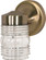 One Light Outdoor Wall Lantern in Antique Brass / Clear Ribbed (72|SF77-995)
