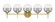 Iissa LED Vanity in Gold (40|48919-029)