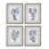 Shibori Coral Framed Prints, Set/4 in Light Gray Wood (52|32428) Shibori Coral Framed Prints, Set/4 in Light Gray Wood (52|32428)