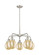 Ballston Urban Five Light Chandelier in Satin Nickel (405|916-5CR-SN-G208-6)