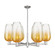 Arcadia Six Light Chandelier in Satin Nickel (405|716-6CR-SN-G484-7AM)