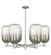 Arcadia Six Light Chandelier in Satin Nickel (405|716-6CR-SN-G482-7SL)