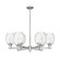 Arcadia Six Light Chandelier in Satin Nickel (405|716-6CR-SN-G459-6CL)