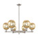 Arcadia Six Light Chandelier in Satin Nickel (405|716-6CR-SN-G458-7ME)