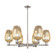 Arcadia Six Light Chandelier in Satin Nickel (405|716-6CR-SN-G457-6ME)
