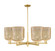 Arcadia Six Light Chandelier in Satin Gold (405|716-6CR-SG-G559-8ME)