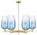 Arcadia Six Light Chandelier in Satin Gold (405|716-6CR-SG-G484-7SB)