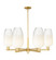 Arcadia Six Light Chandelier in Satin Gold (405|716-6CR-SG-G484-7OP)
