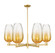 Arcadia Six Light Chandelier in Satin Gold (405|716-6CR-SG-G484-7AM)