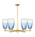 Arcadia Six Light Chandelier in Satin Gold (405|716-6CR-SG-G480-6SB)