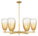 Arcadia Six Light Chandelier in Satin Gold (405|716-6CR-SG-G480-6AM)