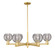 Arcadia Six Light Chandelier in Satin Gold (405|716-6CR-SG-G1213-6SM)