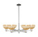Arcadia Six Light Chandelier in Polished Nickel (405|716-6CR-PN-NBD2-75-NAT)