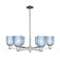Arcadia Six Light Chandelier in Polished Nickel (405|716-6CR-PN-G559-5BL)
