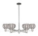 Arcadia Six Light Chandelier in Polished Nickel (405|716-6CR-PN-G1213-6SM)