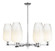 Arcadia Six Light Chandelier in Polished Chrome (405|716-6CR-PC-G484-7OP)