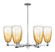 Arcadia Six Light Chandelier in Polished Chrome (405|716-6CR-PC-G480-6AM)