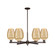 Arcadia Six Light Chandelier in Oil Rubbed Bronze (405|716-6CR-OB-G457-6ME)