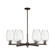 Arcadia Six Light Chandelier in Oil Rubbed Bronze (405|716-6CR-OB-G457-6CL)