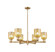 Arcadia Six Light Chandelier in Champagne Bronze (405|716-6CR-CB-G559-5ME)