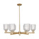 Arcadia Six Light Chandelier in Champagne Bronze (405|716-6CR-CB-G559-5CL)