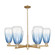 Arcadia Six Light Chandelier in Champagne Bronze (405|716-6CR-CB-G480-6SB)