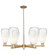 Arcadia Six Light Chandelier in Champagne Bronze (405|716-6CR-CB-G480-6OP)