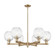 Arcadia Six Light Chandelier in Champagne Bronze (405|716-6CR-CB-G458-7CL)