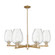 Arcadia Six Light Chandelier in Champagne Bronze (405|716-6CR-CB-G457-6CL)