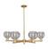 Arcadia Six Light Chandelier in Champagne Bronze (405|716-6CR-CB-G1213-6SM)