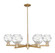 Arcadia Six Light Chandelier in Champagne Bronze (405|716-6CR-CB-G1213-6CL)