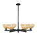 Arcadia Six Light Chandelier in Matte Black (405|716-6CR-BK-NBD2-75-NAT)