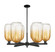 Arcadia Six Light Chandelier in Matte Black (405|716-6CR-BK-G482-7AM)