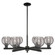 Arcadia Six Light Chandelier in Matte Black (405|716-6CR-BK-G1213-6SM)