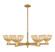 Arcadia Six Light Chandelier in Brushed Brass (405|716-6CR-BB-NBD2-75-NAT)