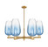 Arcadia Six Light Chandelier in Brushed Brass (405|716-6CR-BB-G484-7SB)