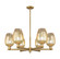 Arcadia Six Light Chandelier in Brushed Brass (405|716-6CR-BB-G457-6ME)