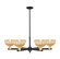 Arcadia Six Light Chandelier in Black Antique Brass (405|716-6CR-BAB-NBD2-75-NAT)