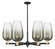 Arcadia Six Light Chandelier in Black Antique Brass (405|716-6CR-BAB-G484-7SL)