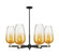 Arcadia Six Light Chandelier in Black Antique Brass (405|716-6CR-BAB-G484-7AM)