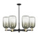 Arcadia Six Light Chandelier in Black Antique Brass (405|716-6CR-BAB-G482-7SL)