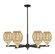 Arcadia Six Light Chandelier in Black Antique Brass (405|716-6CR-BAB-G459-6ME)