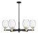 Arcadia Six Light Chandelier in Black Antique Brass (405|716-6CR-BAB-G459-6CL)