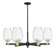 Arcadia Six Light Chandelier in Black Antique Brass (405|716-6CR-BAB-G457-6CL)