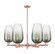 Arcadia Six Light Chandelier in Antique Copper (405|716-6CR-AC-G484-7SL)