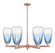 Arcadia Six Light Chandelier in Antique Copper (405|716-6CR-AC-G480-6SB)