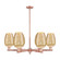 Arcadia Six Light Chandelier in Antique Copper (405|716-6CR-AC-G457-6ME)