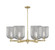 Arcadia Six Light Chandelier in Antique Brass (405|716-6CR-AB-G559-8SM)
